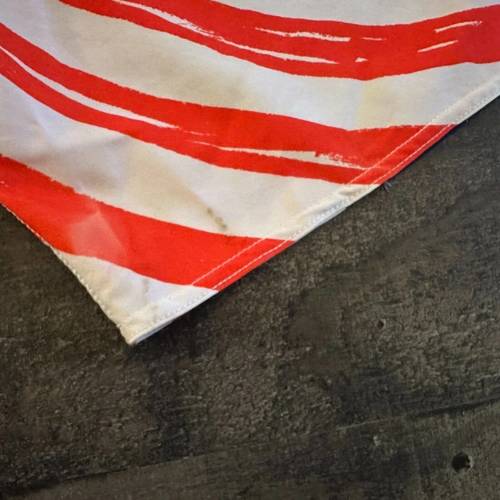 RVCA ANP Board Shorts Mens Size 33 Peace Red White Artist PMTENORE Swim Trunks‎